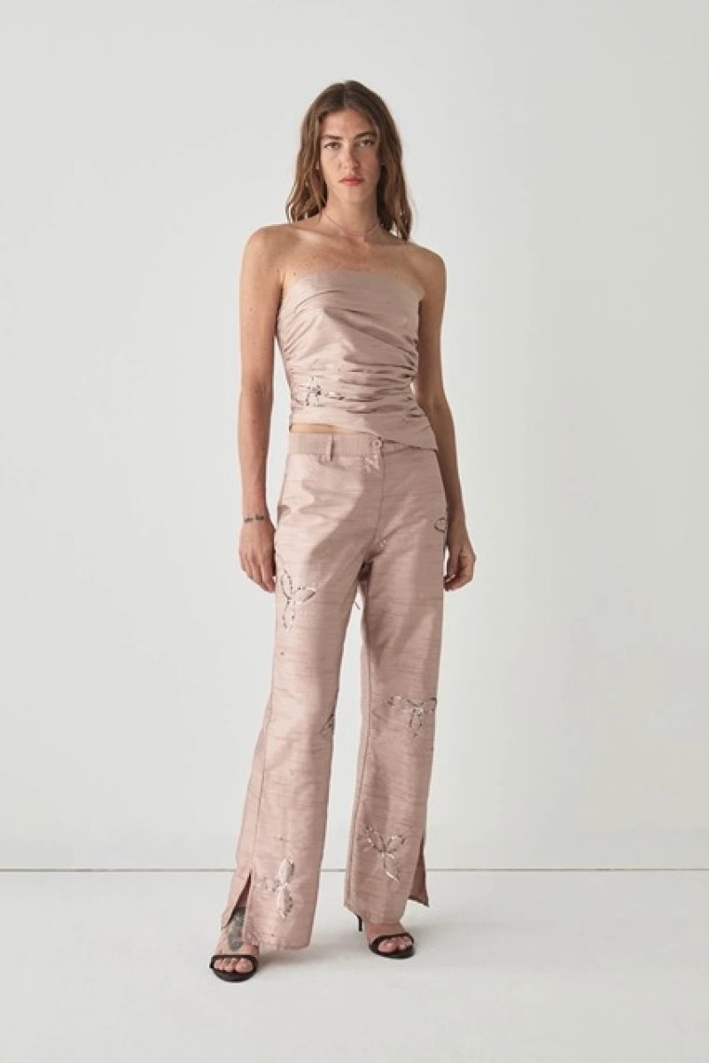 AMELIE SAND TEXTURED PANTS & SAND TEXTURED TOP