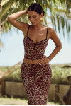 CICI TOP - LEOPARD PRINT WITH LACE