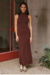 COSTA MAXI DRESS - CHOCOLATE BROWN