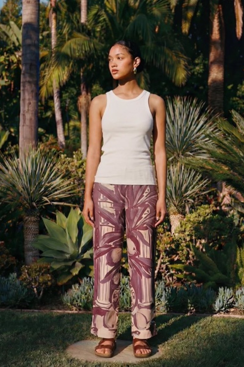 CAPRI PANTS - BURGUNDY