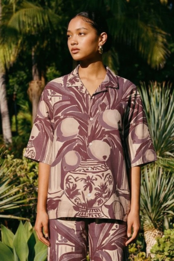 CAPRI SHIRT - BURGUNDY