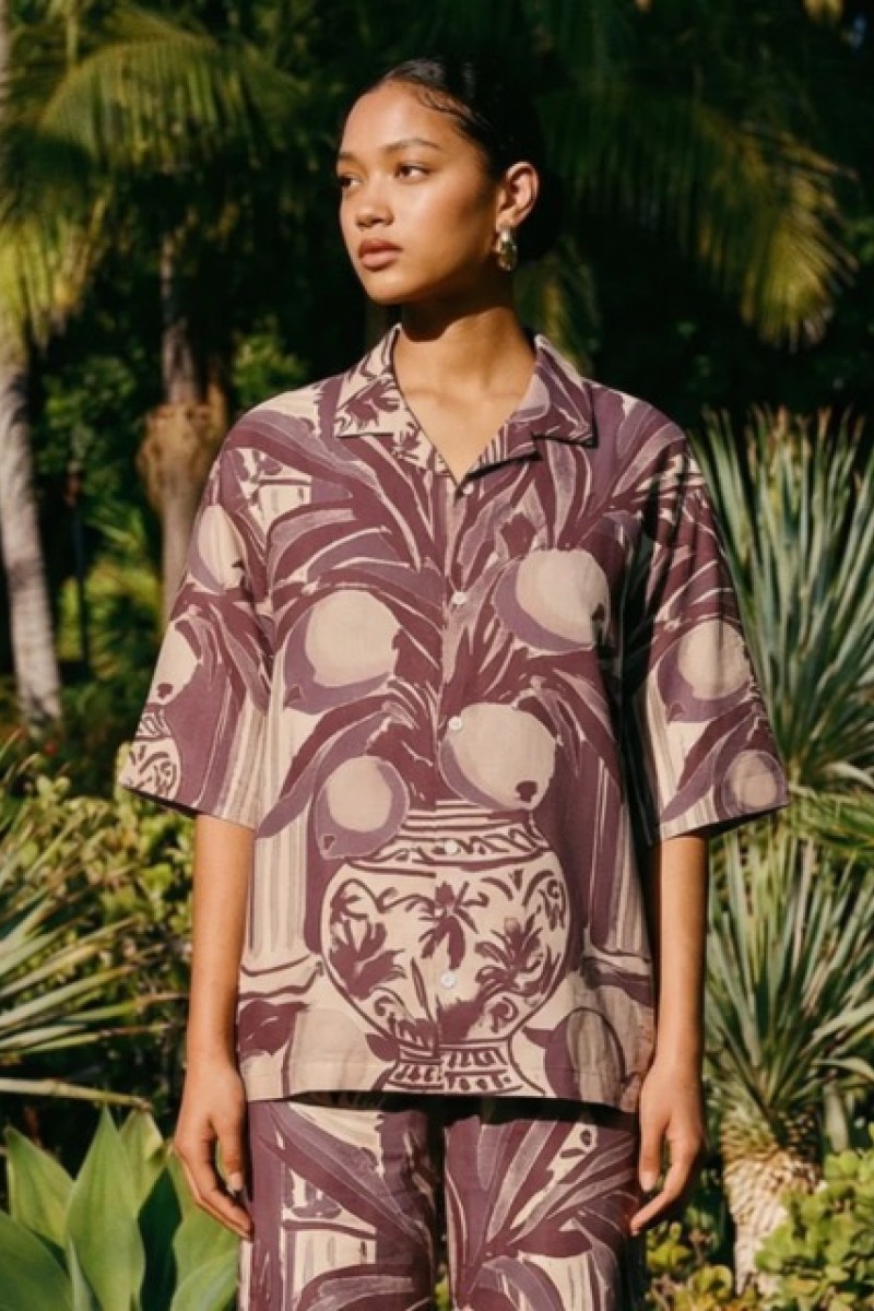 CAPRI SHIRT - BURGUNDY