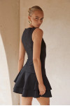 FAWN MINI DRESS - BLACK NECKLINE