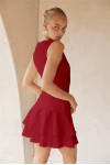 FAWN MINI DRESS - CHERRY RED