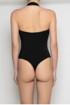 FAY BLACK COTTON BODYSUIT