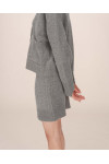 FITTED KNIT MINI SKIRT GRIS SHAE