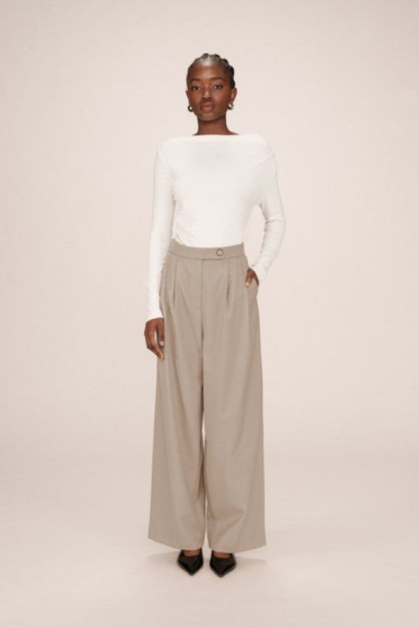 TAILORED PANTS GREIGE STROKES