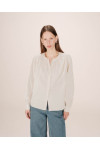 STRIPED COTTON SHIRT ECRU SISSI