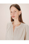 STRIPED COTTON SHIRT ECRU SISSI