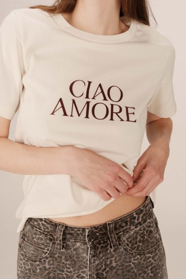 PRINTED T-SHIRT IVOIRE SOFT