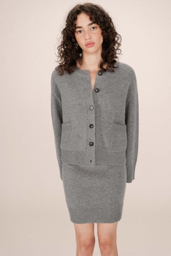 OVERSIZED CARDIGAN GRIS SANSON