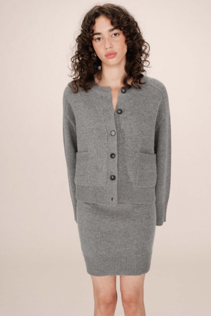 OVERSIZED CARDIGAN GRIS SANSON