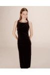 LONG VELVET DRESS CHOCOLATEE TIVOLI