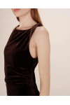 LONG VELVET DRESS CHOCOLATEE TIVOLI