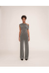 WIDE LUREX TROUSERS SILVER TRUTH