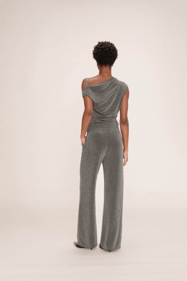 WIDE LUREX TROUSERS SILVER TRUTH