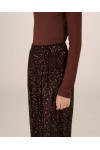 WIDE SEQUIN TROUSERS CHOCOLATEE TOBY