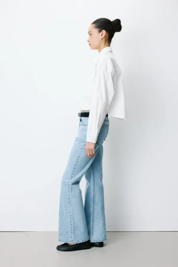 Azelle Cropped Shirt - Ivory