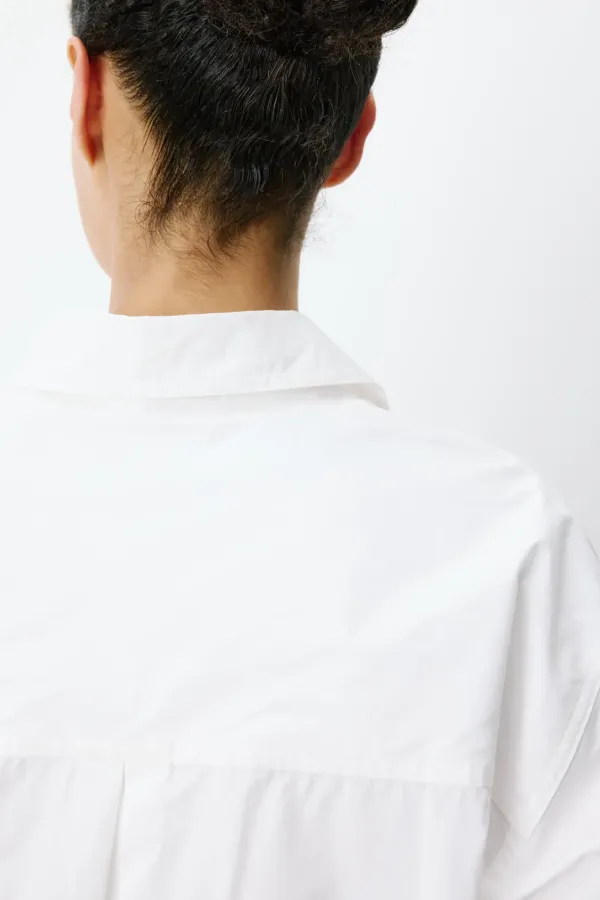 Azelle Cropped Shirt - Ivory