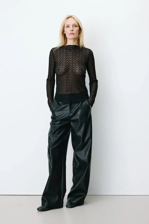 Aube Lace Top - Μαύρο