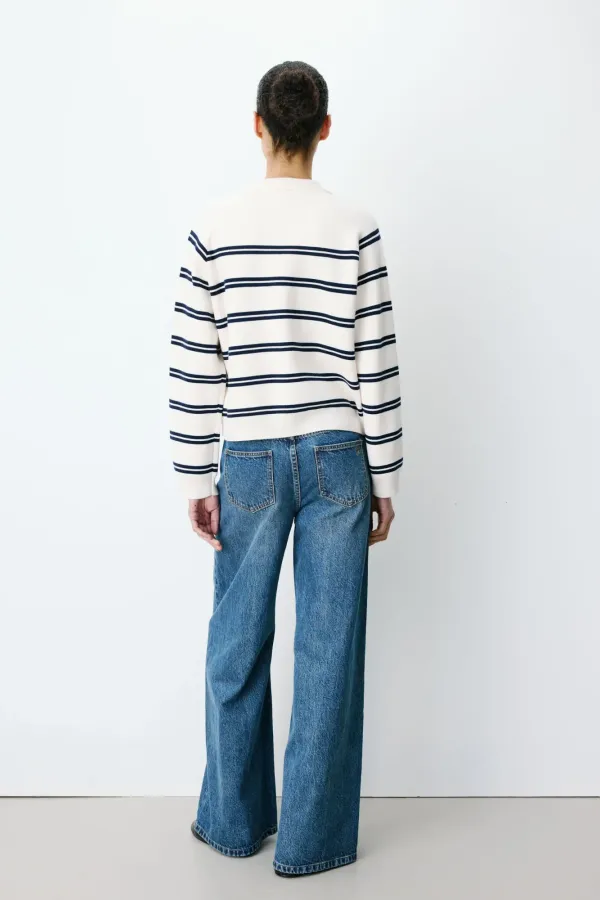 Ardenis Striped Cardigan - Εκρού