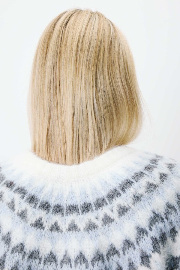 Alekio Jacquard Knit Cardigan - Ιβουάρ