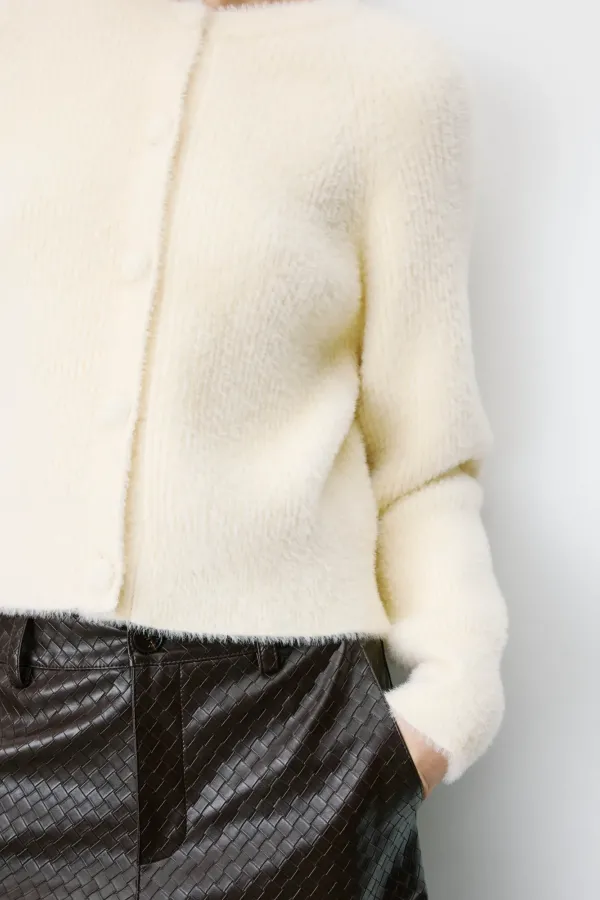 Aleron Buttoned Cardigan - Βανίλια