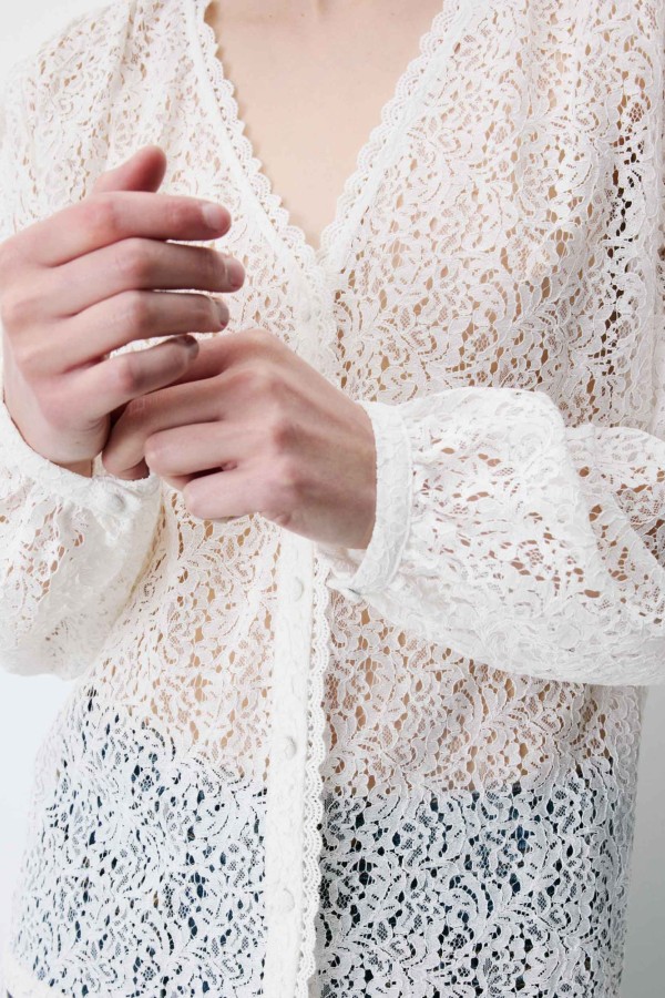 Aurora Lace Blouse - Ιβουάρ