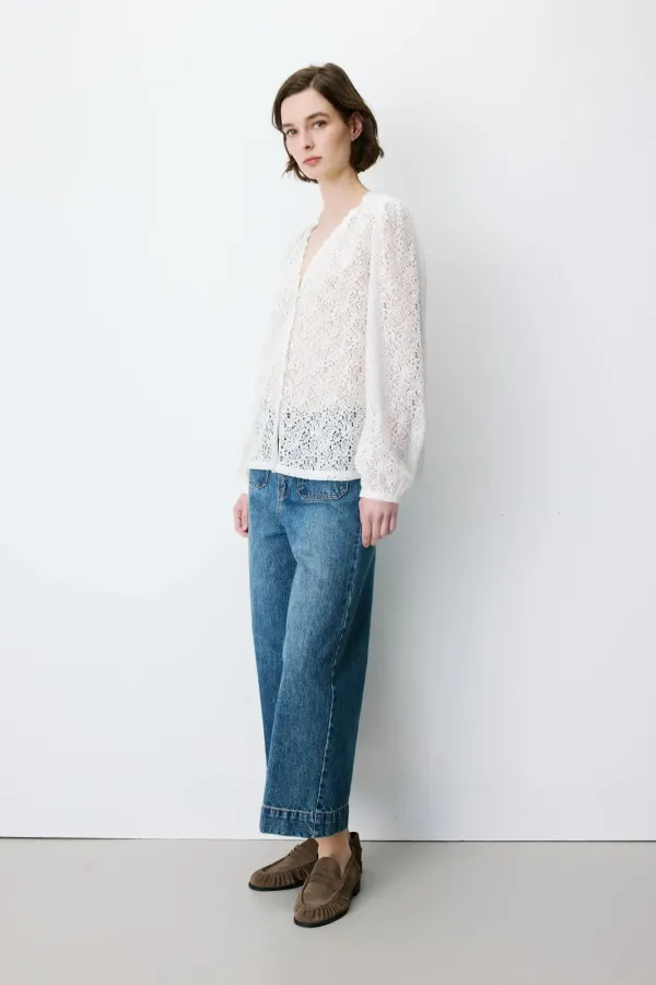 Aurora Lace Blouse - Ιβουάρ