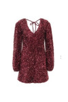 CHLOE SEQUIN MINI DRESS RED