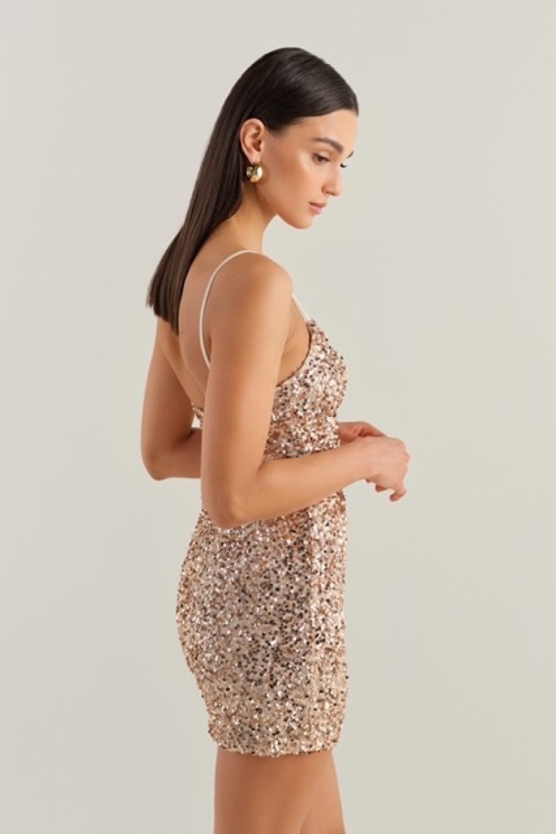LOIS GOLD DRESS