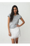 ISABELLA WHITE SHORT ORGANZA SKIRT
