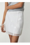 ISABELLA WHITE SHORT ORGANZA SKIRT
