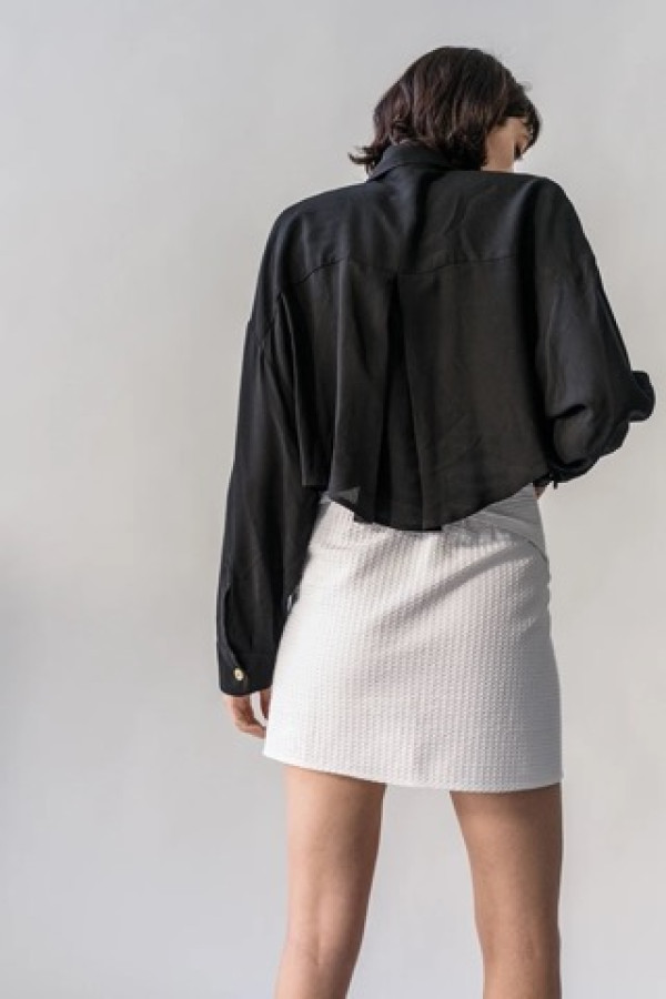 CROPPED SHIRT BLACK