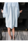 CELEBRATION SHIRT DRESS IN LIGHT BLUE