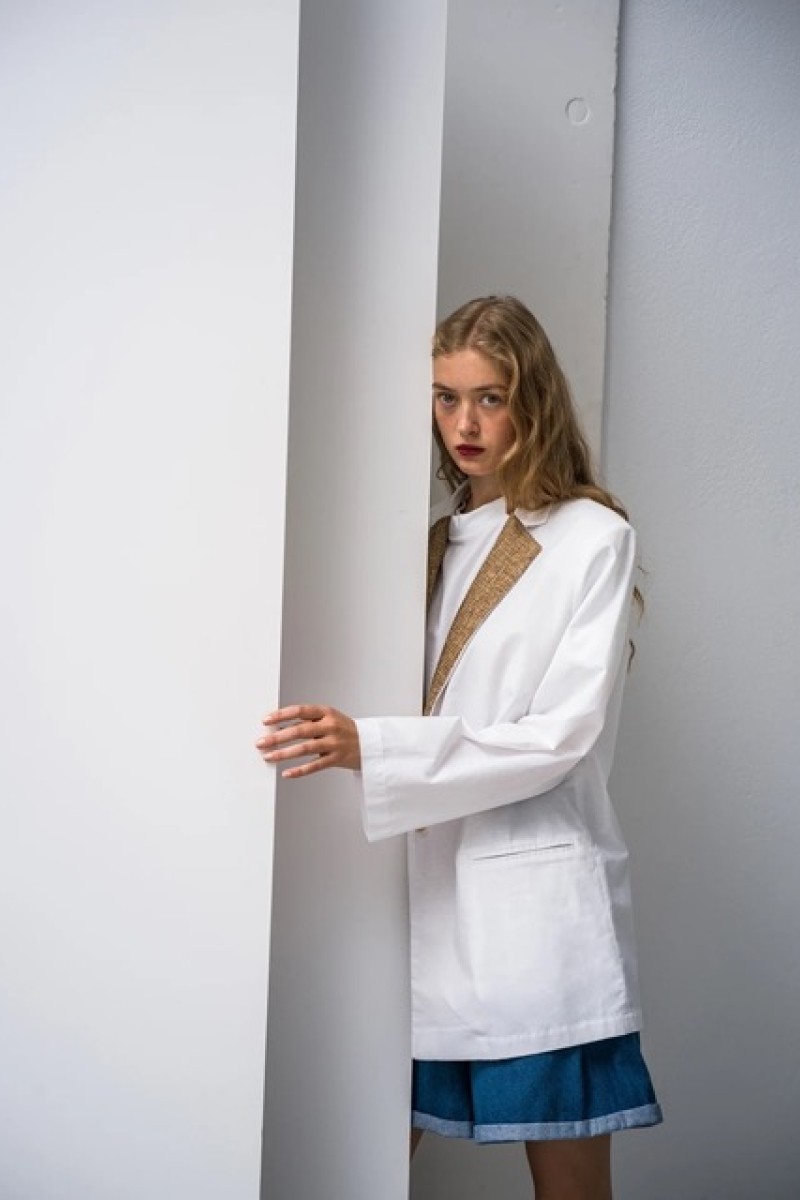 RAFFIA BLAZER WHITE