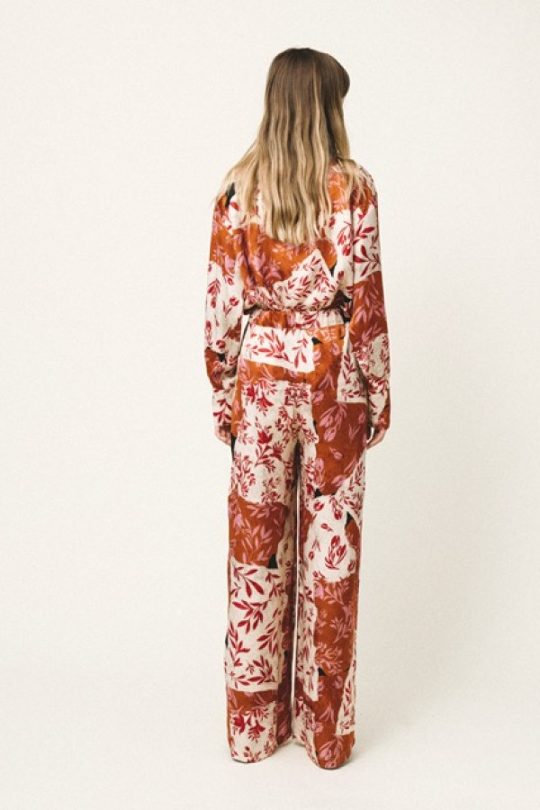 ARIADNE PRINTED WIDE LEG PANTS AND FLORAL SHIRT 