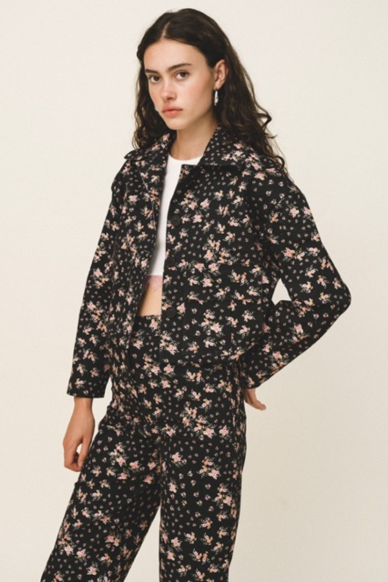 FIORE CROPPED JACKET BLACK