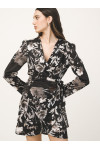 LAVA PRINTED WRAP MINI DRESS