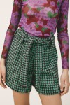 TATUM HOUNDSTOOTH GREEN SHORTS 