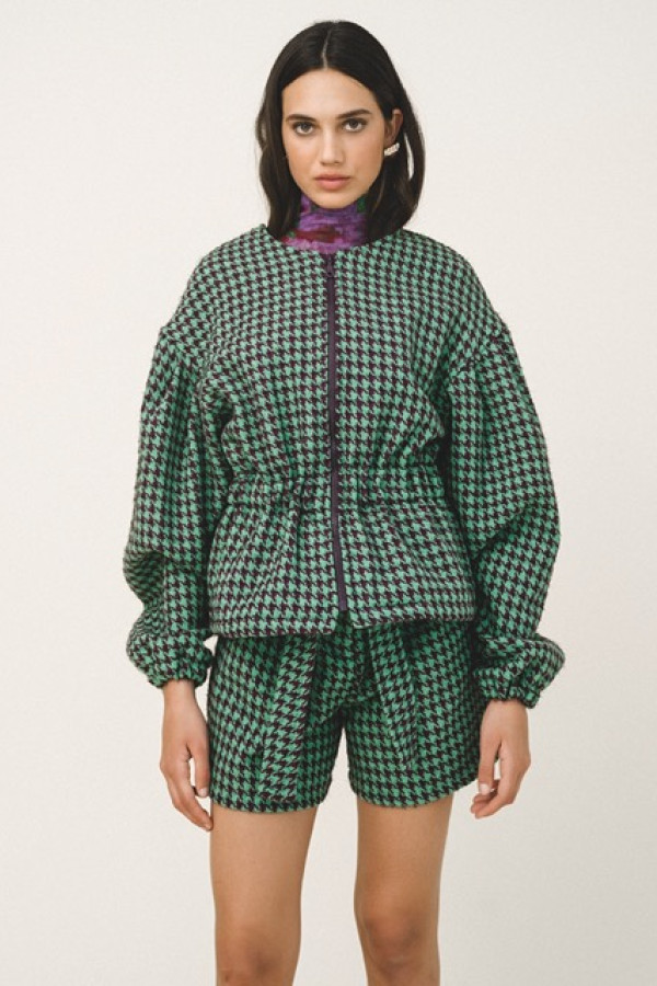 ODELL HOUNDSTOOTH JACKET GREEN 
