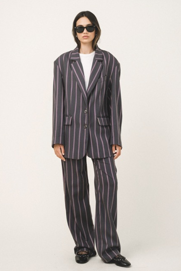 HADLEY STRIPED OVERSIZED BLAZER