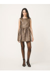 EVE JACQUARD GOLD MINI DRESS 