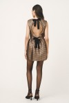 EVE JACQUARD GOLD MINI DRESS 