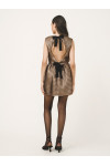 EVE JACQUARD GOLD MINI DRESS 