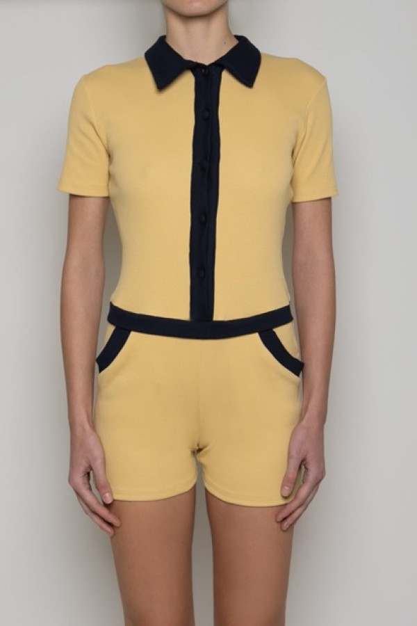 THE MEDITERRANEAN ROMANCE COTTON PLAYSUIT 