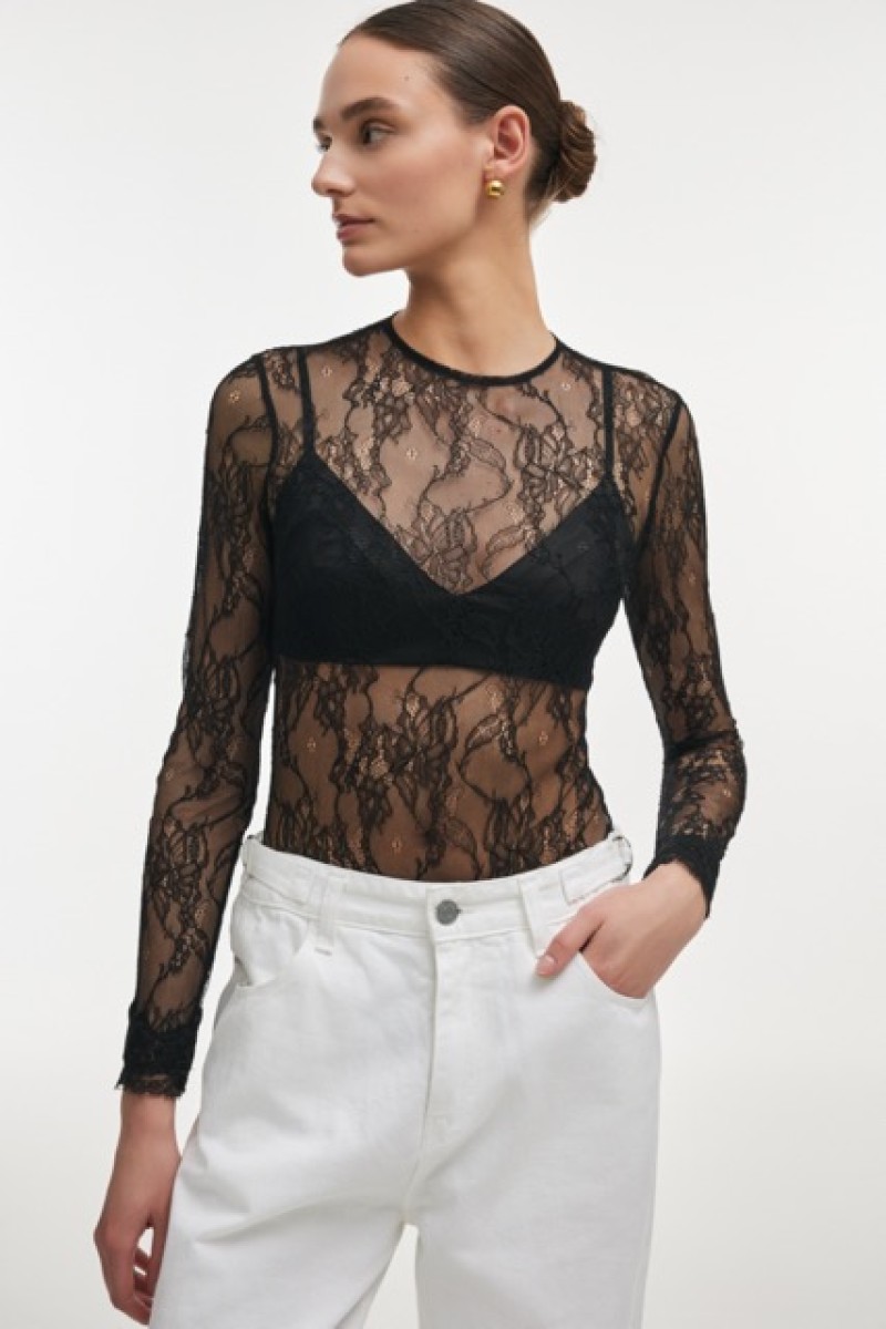 VEIL BODYSUIT BLACK