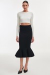 FLEUR SKIRT BLACK MIDI