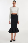 FLEUR SKIRT BLACK MIDI