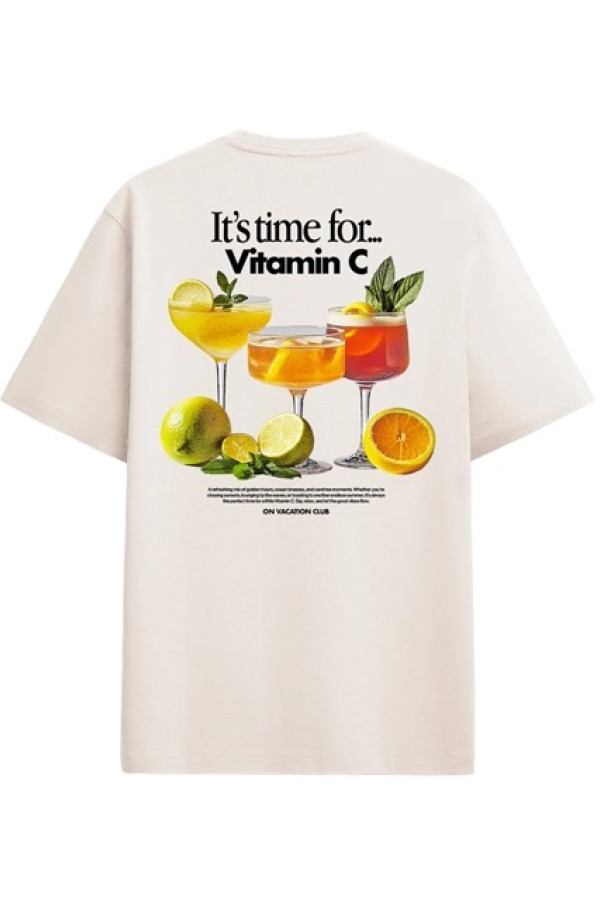 VITAMIN C T-SHIRT - BEIGE